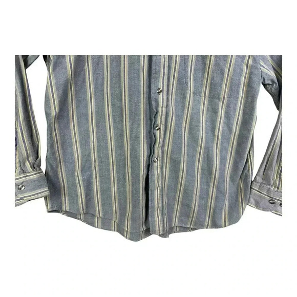 Oakton Limited Men’s Size XL Collared L/S Button Up Shirt In Gray Striped - Picture 5 of 14